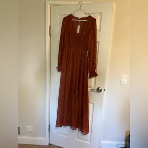 Baltic Born Bridget Maxi Dress - textured. Color Rust. Very pretty!